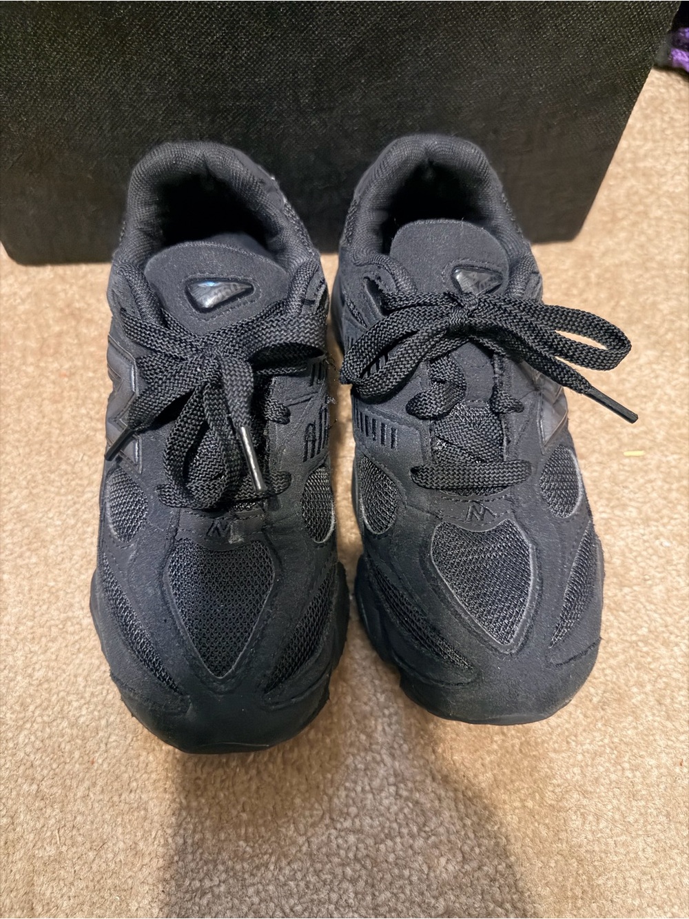 New Balance Black Kids' Sneakers - Lace-Up Athletic Shoes